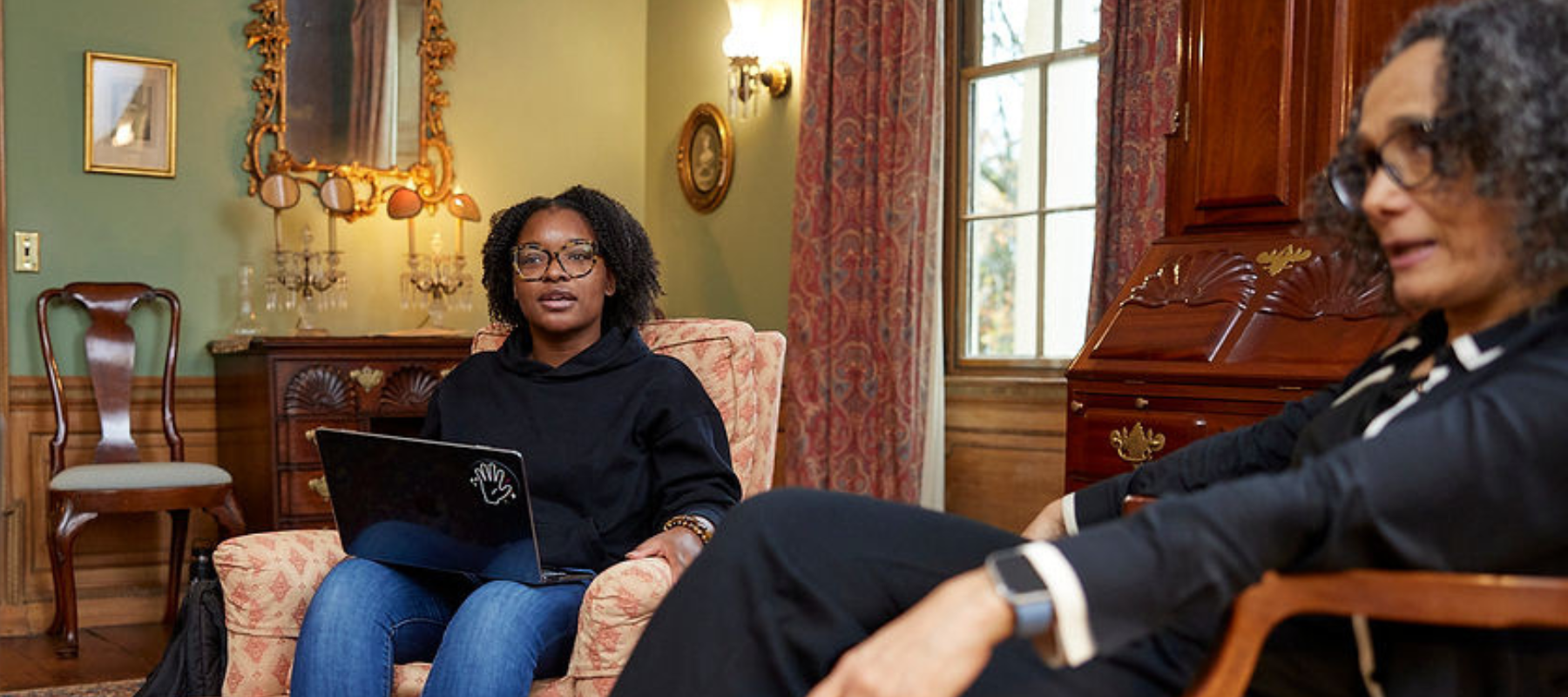 srrp students in discussion with professor tricia rose